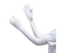 Full Finger Sun Gloves - Soft Elastic UV Protection Sleeves, Lightweight Cooling Arm Covers for Women | Long Sunblock Gloves for Driving, Golf, Running, and Outdoor Sports, Comfortable Breathable