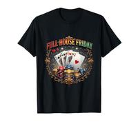 Full House Viernes Poker Noche Vibes Camiseta