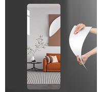 Full Length Frameless Wall Mirror, Self Adhesive Acrylic Mirror Tile, Space Saving Decor for Hallway and Home, 40x100cm