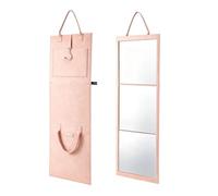 Full Length Mirror - Hanging Folding Reflective Panel, Acrylic Body Glass | Portable Foldable Lightweight Structure | Dormitory Bedroom Fitting Wardrobe Setup, Clear Image Generation Self Viewing Unit