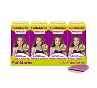 Full Marks Loción Antipiojos para Niños con Lendrera Metálica, Sin Pesticidas, Inoloro e Incoloro - 4x150 ml