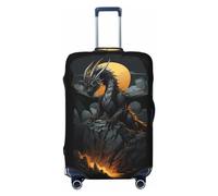 Full Moon - Fundas protectoras elásticas para equipaje de viaje, diseño de dragón negro de 45,7 a 81,3 cm, Black, XL