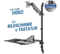 My Wall HL64L - Soporte de Pared para Monitor (17-32), Color Negro, Altura Ajustable, inclinable, Giratorio