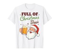 Full of Christmas Beer Santa Funny Holiday Vibes Beer Lover Camiseta