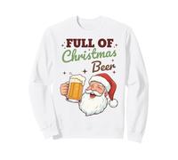 Full of Christmas Beer Santa Funny Holiday Vibes Beer Lover Sudadera