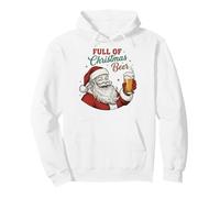 Full of Christmas Beer Santa Funny Holiday Vibes Beer Lover Sudadera con Capucha