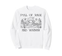 Full of Rage and Whimsy Boho Cottagecore Mushroom Whimsical Sudadera