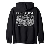 Full of Rage and Whimsy Boho Cottagecore Mushroom Whimsical Sudadera con Capucha