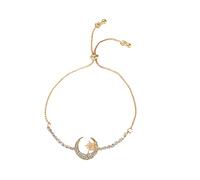 Full Petal Star Moon Rhinestone Bracelet Colorful Tassel
