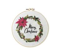 Full Range of Embroidery Stitch Stamped Christmas Cloth Gift Floral Kit