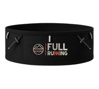 Full Running - Cinturón Running para Hombre y Mujer | Riñonera Running y Trail con Bolsillo Impermeable, Porta Dorsal, Soporte Bastones y Espacio para Móvil, Soft Flask y Geles | Color Negro, Talla M