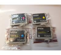 Full Set - Epson Photo Stylus T0441 T0452 T0453 T0454 (C13T04454010 / T044540) Black Cyan Magenta Yellow Ink Cartridge for C64 C84 CX6400 C66 C86 CX6600 CX3600 CX3650 CX4600 - Loose Pack