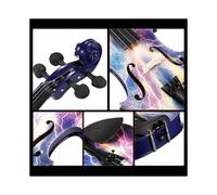 Full Size 4/4 Acoustic Violin Spruce Wood Top Maple Back & Scroll & Fingerboard with Carry Case Bow Rosin for Kids Students Beginners