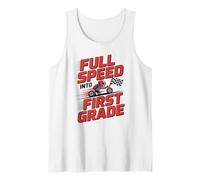 Full Speed Into First Grade Back To School First Day Boys Camiseta sin Mangas