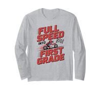 Full Speed Into First Grade Back To School First Day Boys Manga Larga