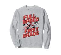 Full Speed Into First Grade Back To School First Day Boys Sudadera