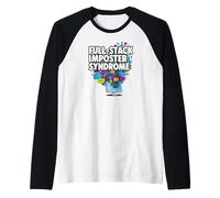 Full-Stack Imposter Syndrome Funny Developer Coding Camiseta Manga Raglan