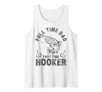 Full Time Dad Part Time Hooker Angler Costume For Fishing Camiseta sin Mangas