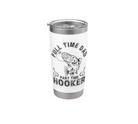 Full Time Dad Part Time Hooker Angler Costume For Fishing Vaso térmico de acero inoxidable de doble pared