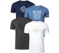 FULL TIME SPORTS Pack de 4 Camisetas Manga Corta Estampadas Hombre PRINT-001-PACK-2-XXL