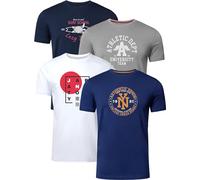 FULL TIME SPORTS Pack de 4 Camisetas Manga Corta Estampadas Hombre PRINT-001-PACK-4-XL