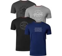FULL TIME SPORTS Pack de 4 Camisetas Manga Corta Estampadas Hombre PRINT-001-PACK-6-XL