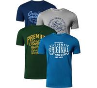 FULL TIME SPORTS Pack de 4 Camisetas Manga Corta Estampadas Hombre PRINT-002-PACK-2-XL