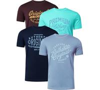 FULL TIME SPORTS Pack de 4 Camisetas Manga Corta Estampadas Hombre PRINT-002-PACK-3-XL