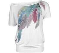Full Volume by EMP Mujer Camiseta Blanca con Estampado Frontal S