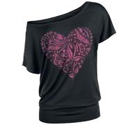 Full Volume by EMP Mujer Camiseta Negra con Estampado L