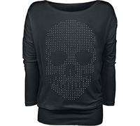 Full Volume by EMP Mujer Jersey Negro con Estampado de Calavera XXL