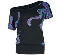 Full Volume by EMP Mujer Top Negro con Esqueleto de Colores XL
