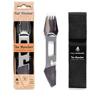 Full Windsor Herramienta Multifuncional Liviana de múltiples Funciones 10 Utensilios de Titanio con Cuchillo, iniciador de Fuego, abrebotellas para Camping, Viajes