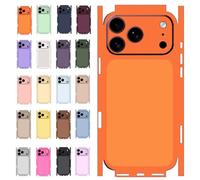 Full Wrap Scratch Resistant Protective Phone Back Skin Sticker, Precise Cutouts, Anti-Yellowing, Matte Phone Color Change Skin, Compatible with iPhone 15/16/17/18 Pro (Orange,18 Pro MAX)