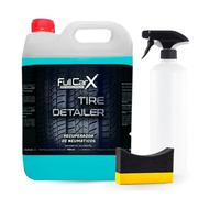 FULLCARX Tire Detailer 5 Litros Recuperador de Neumáticos Coche, Renovador Plásticos Rápido y Eficaz, Abrillantador Ruedas, Acabado Satinado, Negro Intenso, Producto Limpieza Detailing Profesional