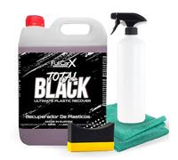 FULLCARX Total Black 5 Litros Recuperador Neumáticos y Plásticos Coche Negro Intenso Renovador Hidratador, Protección Duradera Rejuvenece Gomas Molduras Ruedas Producto Limpieza Detailing Profesional