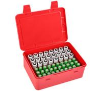 FULLCASE Caja de almacenamiento de pilas para 54 pilas AAA AA, caja de almacenamiento de pilas, solo caja, color rojo