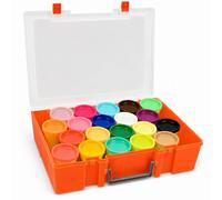 FULLCASE Estuche para compuesto de modelado Play-Doh, paquete de 20 latas de colores de 3 onzas, caja de almacenamiento, contenedor organizador con capacidad para 32 paquetes de compuesto de modelado