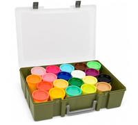 FULLCASE Estuche para compuesto de modelado Play-Doh, paquete de 20 latas de colores de 3 onzas, caja de almacenamiento, contenedor organizador con capacidad para 32 paquetes de compuesto de modelado
