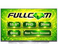 Fullcom - Pantalla de repuesto para ordenador portátil (15,6", IPS FHD 1080P, LED, LCD, compatible con N156HCE-EN1 N156HCE-EN1, REV.C1, no táctil)