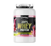 FullGas Concentrado de Proteína de Suero | Sabor Batido de fresa | 900g | 100% Whey Protein Concentrate | Incluye Dosificador | Vegetariano y Sin Gluten
