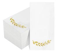 Fullhawl 100 servilletas desechables de eucalipto, servilletas de invitados de hoja de eucalipto, toallas de mano, decorativas, cena, almuerzo, cóctel, papel para baño, boda, baby shower, suministros