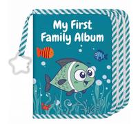 Fullhawl Sea My First Family - Álbum de fotos familiar con capacidad para 17 fotos de 4 x 6 pulgadas, de tela suave, regalo de recuerdos familiares