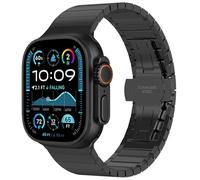 Fullife Compatible con Apple Watch, correa de acero inoxidable de 49 mm, 46 mm, 45 mm, 44 mm, correa de repuesto de metal para iWatch Ultra 3 2 1, Serie 11 10 9 8 7 6 5 4 SE, negro