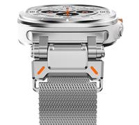 Fullife Correa de metal de acero inoxidable Milanese para Samsung Galaxy Watch Ultra 47 mm (2025/2024), color plateado