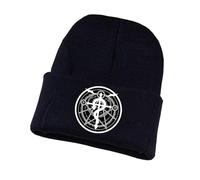 Fullmet-al Alchemi-st Gorra Invierno Hombre, Gorro Tejido Ultra Suave y Cómodo, Gorro Grueso y Térmica, para Bicicleta, classic(Black17)