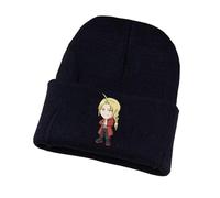 Fullmet-al Alchemi-st Gorra Invierno Hombre, Gorro Tejido Ultra Suave y Cómodo, Gorro Grueso y Térmica, para Bicicleta, Punto(Black12)