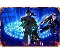 Fullmetal Alchemist - Póster de anime para decoración de pared del hogar, letrero de metal retro, 20 x 30 cm