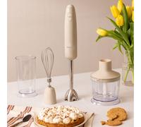 FULLMIX RETRO - Batidora De Mano 1000W Multifunción Con Accesorios Arena