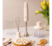 FULLMIX RETRO - Batidora De Mano 1000W Multifunción Con Accesorios Blanco Roto